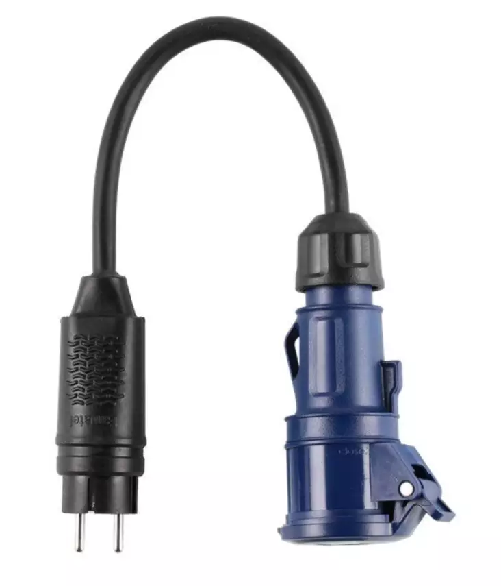 Caravanadapter CEE hona / Schuko hane - Husvagnsprodukter - 6410416177915 - 1