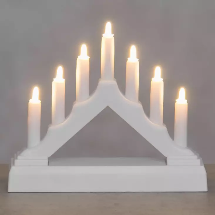 Finnlumor Ljusstake 7-armad mini 13 cm vit - Stämningsbelysning - 6410416310565 - 1