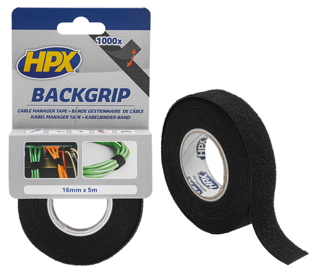 HPX Backgrip kardborreband 16mm X 5 m - Tejper - 5407004561615 - 1