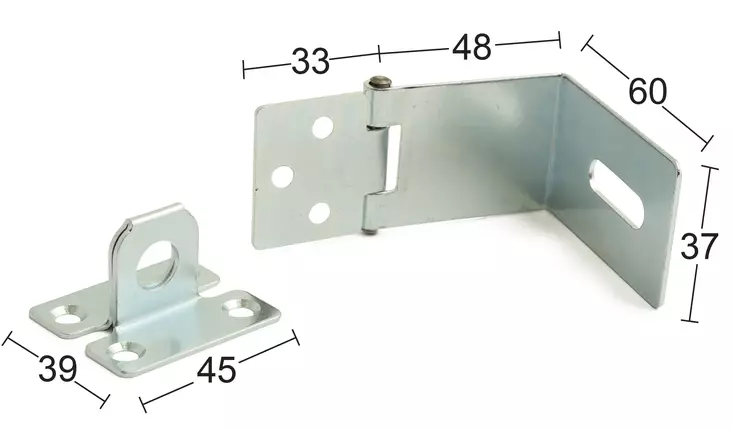 Habo gångjärnsfrämjande 90° elgalvaniserad - Hänglås, reglar, gångjärn - 7317900166105 - 1