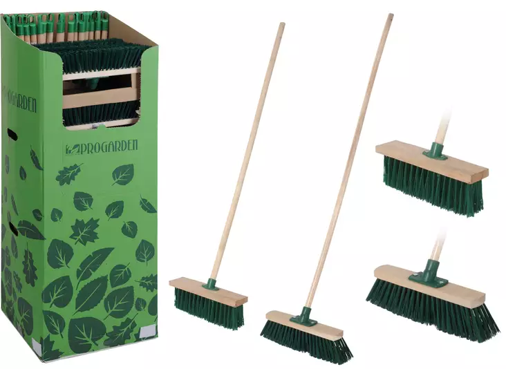 Borste 40 cm med handtag, hård borste - Borstar, trähandtag - 8711295428265 - 1