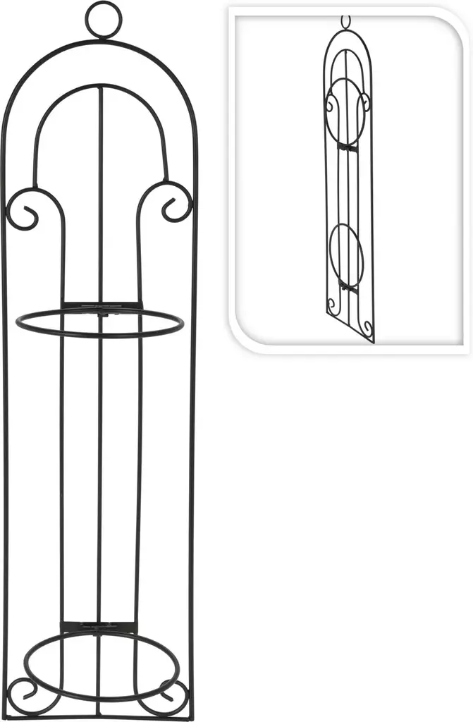 Växtstöd svart metall 71 x 19 cm - Växtstöd - 8720573464185 - 1