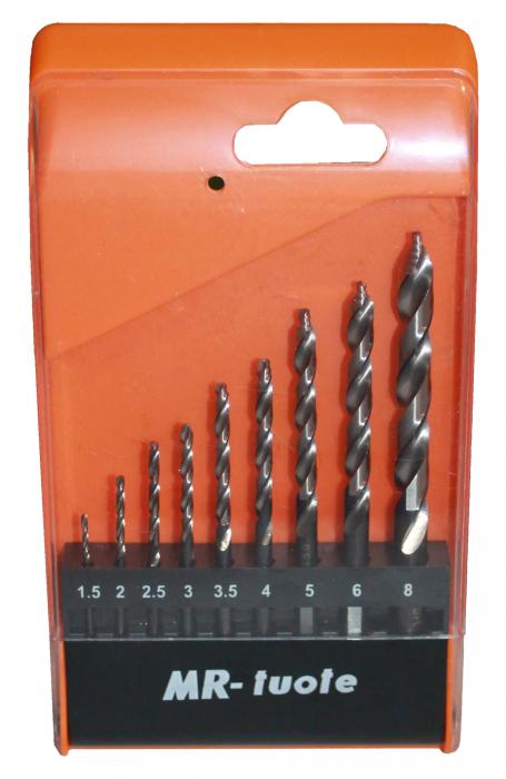 Kronborrsats 9-delar HSS M2, DIN 338 - Metallborrbitar - 6430074694135 - 1