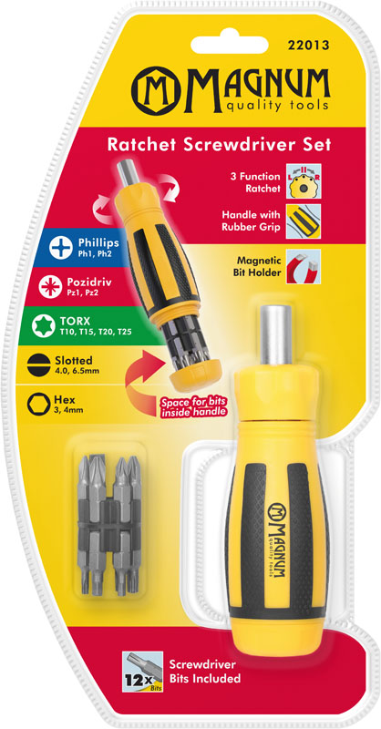 Magnum växelskruvmejsel 13-delar - Skruvbits och -satser - 6418868220135 - 1
