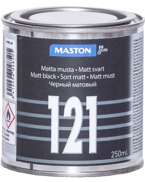 Maston färg Matt svart 250ml - Andra färger, lacker och oljor - 6412496048505 - 1
