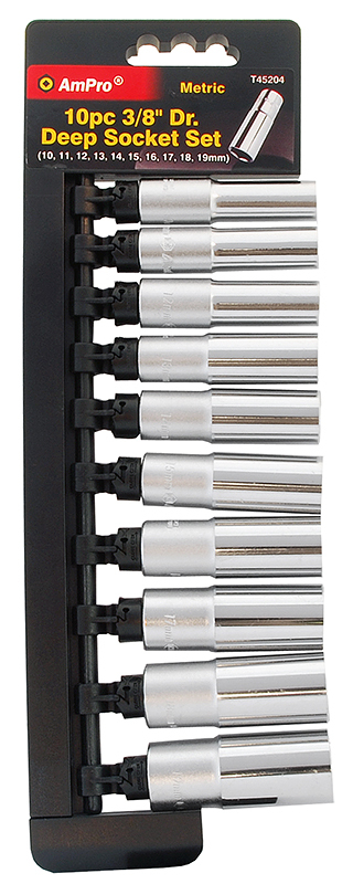 Lång hylssats 3/8" 10-delar - Hylsor och satsar - 795609452045 - 1