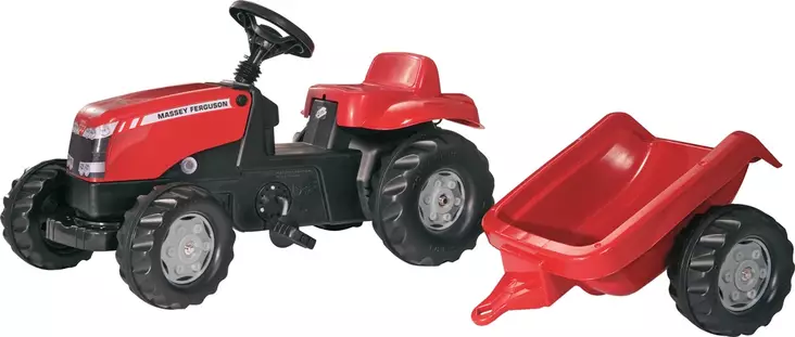 Traktor Massey Ferguson med släp - Tramptraktorer och trampbilar - 4006485012305 - 1