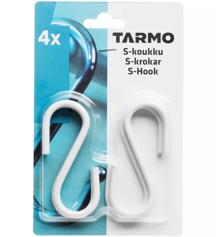 S-krok metall vit 4 st/fp - Krukor, vaser, korgar - 6410410181895 - 1