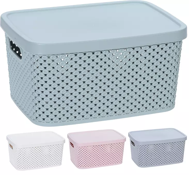 Förvaringslåda med lock 24x17x12 cm - Lådor och korgar - 8719987530005 - 1