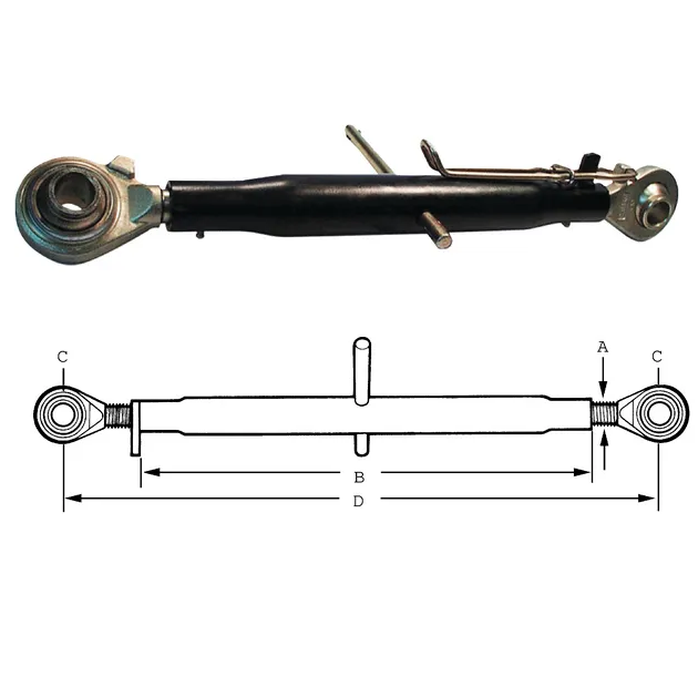 Tryckstång HD kat. 2-2, 610-830 mm - Drag- och tryckstänger - 8716106069965 - 1