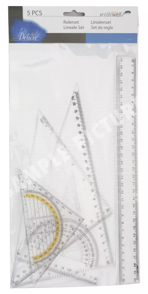 Linjal 5 st/set - Kontorsmaterial - 8711295701795 - 1