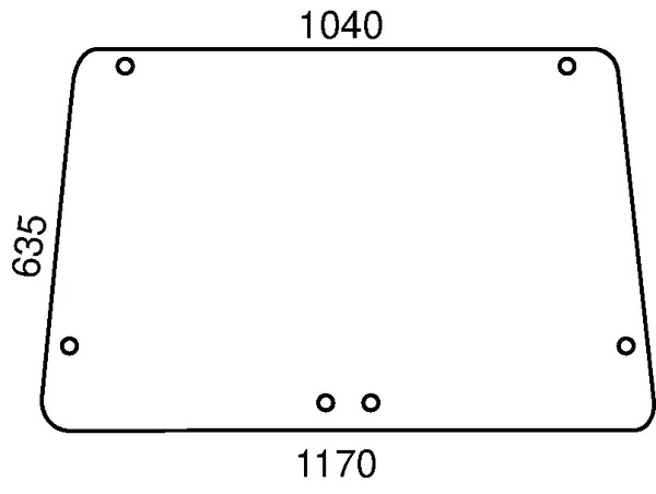 Bakfönster, övre (Case IH 3125412R1) - Hytt och kaross - 3660980006125 - 1