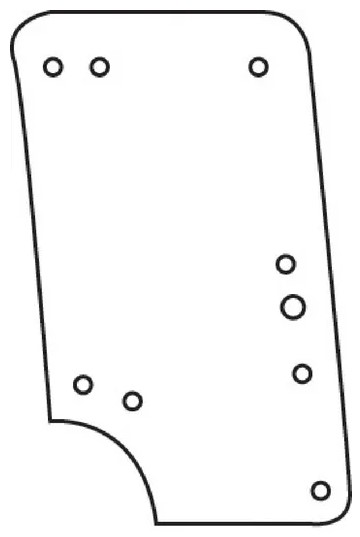 Dörrruta, övre (JD L57908 och L63914) - Hytt och karosseri - 3660980006545 - 1