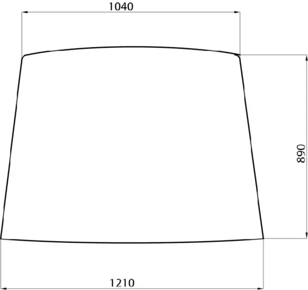 Vindruta, övre (Case IH 3233045R1) - Hytt och kaross - 3660980024785 - 1