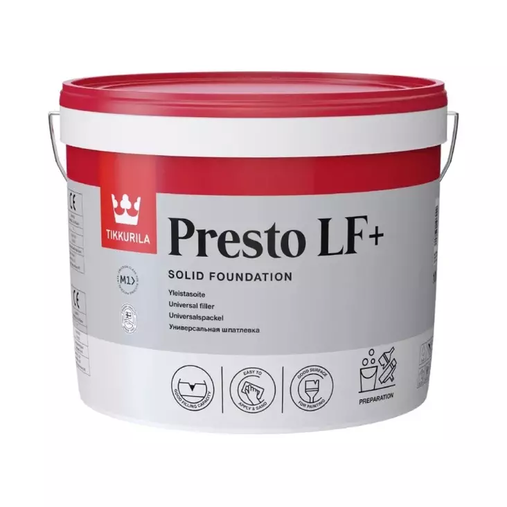 Tikkurila Presto LF+ universallack grå - Spackelmassor - 6408070106235 - 1