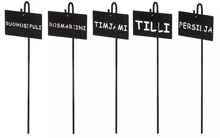 Växtskyltar Krydder 5 st/set - Plantuppfödning - 6410416539935 - 1