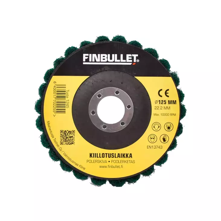 Finbullet polerskiva 125x22mm - Slipmaterial - 6430017702255 - 1