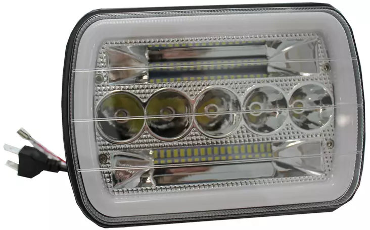LED-arbetsljus 45W, 7", helljus/halvljus, dagsljus, blinkers - Arbetslampor - 6430074697785 - 1