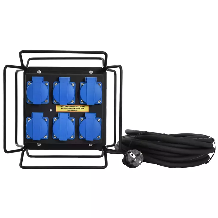Byggcentral 230V 10m 6x230V - Lådor och uttag - 6438152085745 - 1