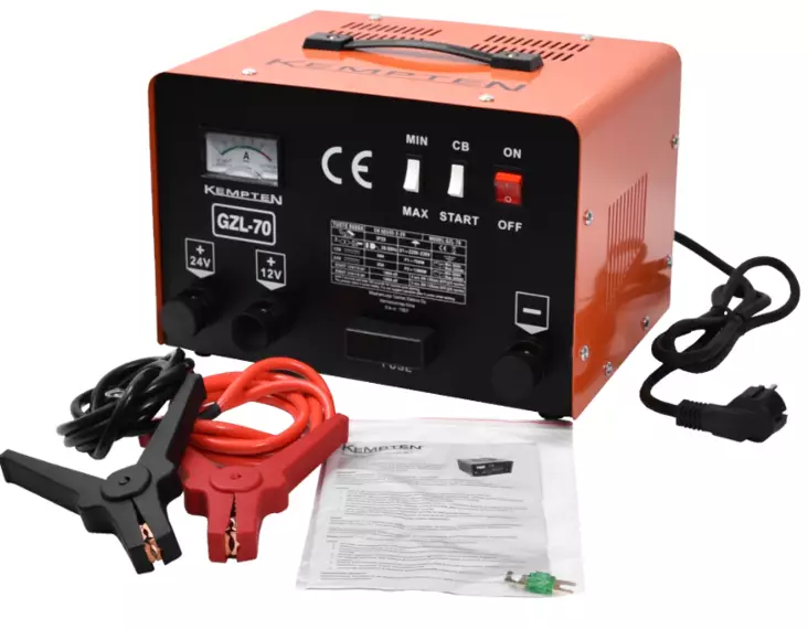 Kempten Batteriladdare 12V / 24V + Starthjälp 180A - Invertrar, laddare - 6438152086865 - 1