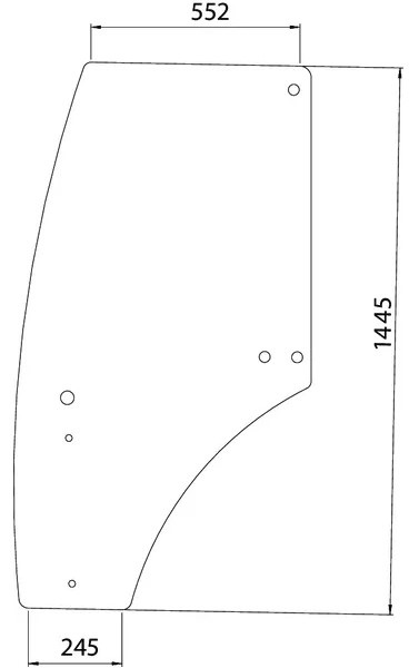 Fönster, höger (JD R198625) - Hytt och karosseri - 8716106798735 - 1