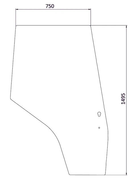 Dörrglas, höger (MF 3804658M1) - Hytt och kaross - 8716106832705 - 1