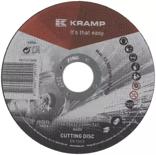 Kramp skärskiva 115 x 1,0 mm - Kapskivor - 8719607109215 - 1