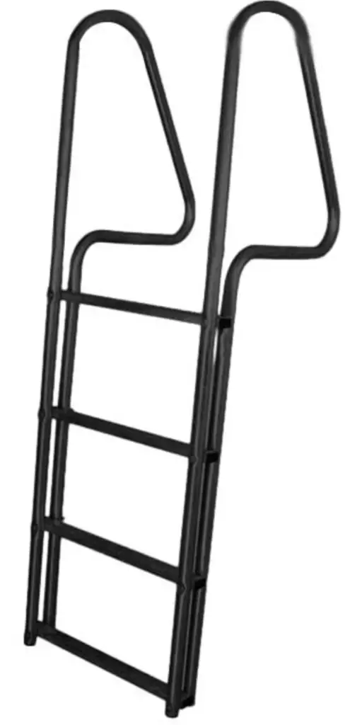 Bryggstege 4-steg svart - Andra båttillbehör - 6418536027325 - 1