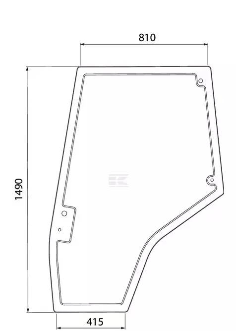 Ovilasi högersida, passar Massey Ferguson - Hytt och kaross - 8716106605675 - 1