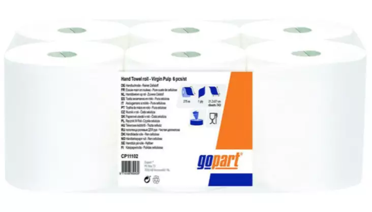 Pappershandduk vit 21x275 mm 6 rull/pkt - Övriga verkstadsutrustningar - 8719493211535 - 1