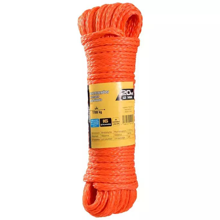 PP treflätad rep 12 mm x 30 m - Repar, repen - 6438152055175 - 1