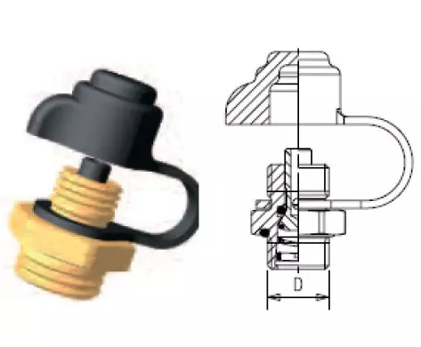 Raufoss kontrollkoppling M16x1,5 - Tryckluftsystem - svm0000010075 - 1