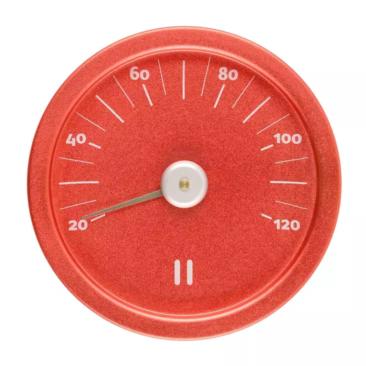 Avslappnad bastu termometer eldröd - Bastutillbehör - 6410413082045 - 1