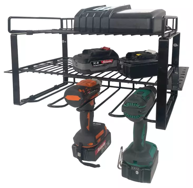 Batteridriven borrmaskinhylla 3 nivåer - Borrmaskiner - 6438212130255 - 1