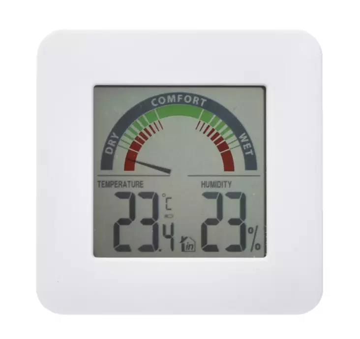 Inomhustemperatur- och fuktighetsmätare med display - Termometrar - 6438152085905 - 1
