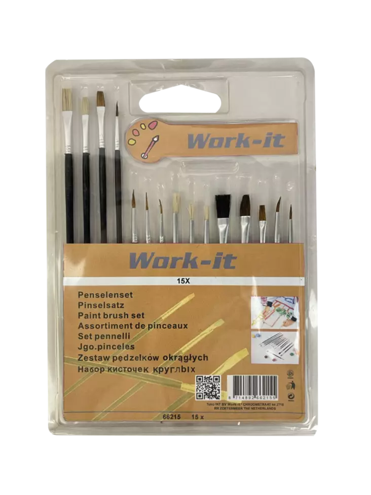 Penselsats 15 delars - Målningsverktyg - 8714892662155 - 1