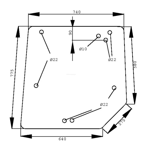 Bakruta, övre (MF 3804694M3) - Hytt och kaross - 3660980031745 - 1