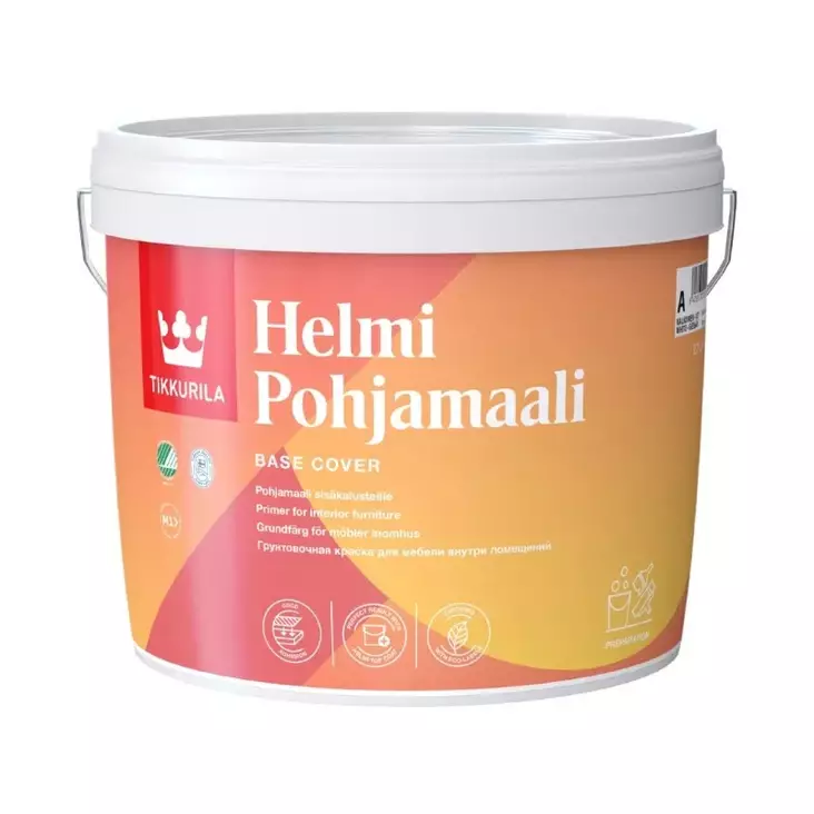 Tikkurila Helmi Grundfärg vit, kan tonas - Inomhusfärger - 6408070022405 - 1