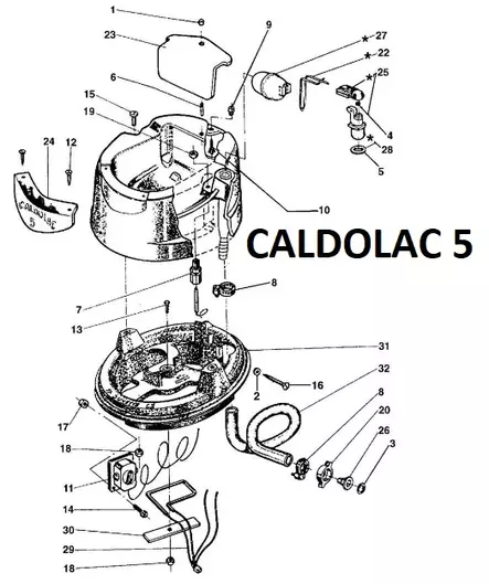 Gängad stång 8 mm för dryckeskopp Caldolac 5 / Lac / Lakcho / Prebac 90 - Reservdelar för dryckesbehållare - 3599150000956 - 2