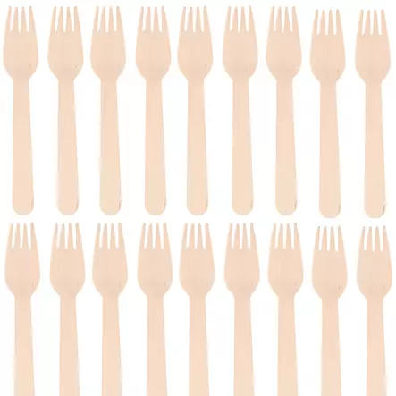 Engångsgaffel i trä 10 st - Engångsartiklar - 6410416003146 - 2