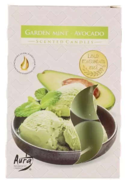 Doftrökar för värmeljus Mint-Avokado 6 st - Rumsdofter, luftfräschare - 5906927046266 - 1