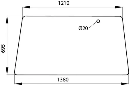 Bakruta, övre (Fendt 178810051110) - Styrhytt och kaross - 3660980020206 - 1