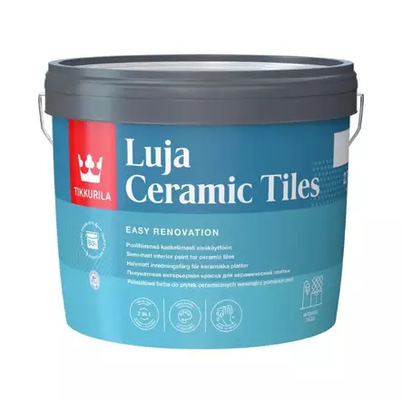Tikkurila Luja Keramikplattor 0,9 l vit, kan tonas - Inomhusfärger - 6408070118436 - 1