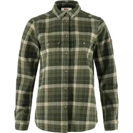 Fjällräven Värmland Heavy Flannel Shirt W Grön - Djupt Skog - Friluftskläder - 7323450937126 - 1