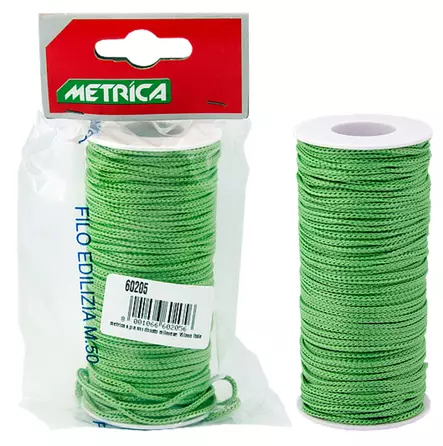 Grön polypropen snöre 50 m - Murnings- och plattsättningsverktyg - 8001066602056 - 2