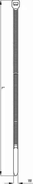 Buntband 2,5x100mm, blå, 100 st - Kabelband - 8719493378986 - 2