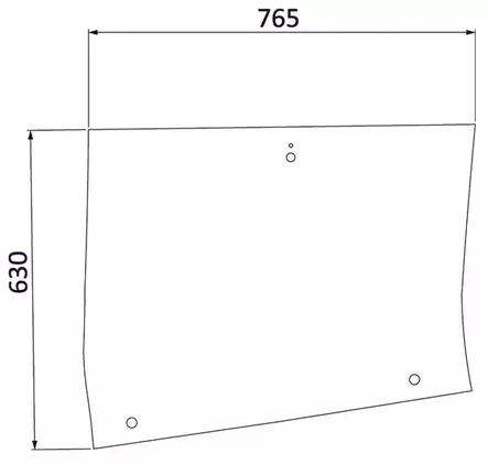 Sidofönster, höger (Fendt 816810040431) - Styrhytt och kaross - 8716106314836 - 1