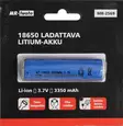 Uppladdningsbart litiumbatteri 18650 3.7V - Pann- och handlampor - 6430074693886 - 1