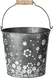 Zinkspann med blommor höjd 16 cm - Hinkar, fat - 8720573496766 - 1