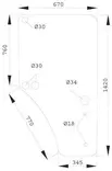 Dörrglas, höger (JD L169103, L213355 och L77648) - Hytt och karosseri - 8716106304196 - 1